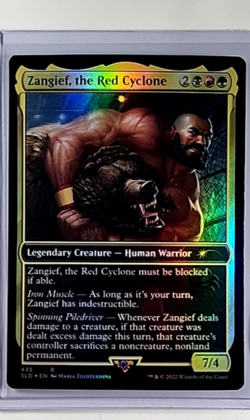 MTG Magic the Gathering SLD Secret Lair Drop Foil #415 Zangief the Red Cyclone - Image 1