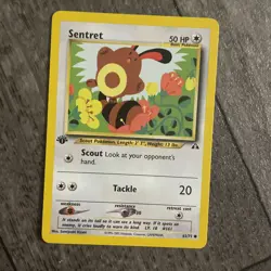 Sentret 63/75 1st Edition Neo Discovery Pokemon Card Near Mint 1X - Image 1