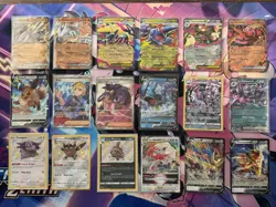 (18) Pokemon Card Lot Ultra Rare, Full Arts EX V Holo Lot Vmax Promo Shiny - Image 1