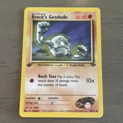 Pokemon 1st Edition Gym Challenge Set Brock's Geodude 68/132 - Near Mint NM 1X - Image 2