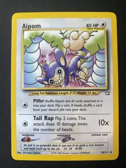 Aipom 26/111 Neo Genesis - Uncommon Pokemon Card - NM/Mint - Image 1