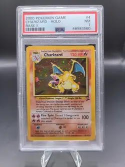 PSA 7 Charizard 004/130 Base Set 2 II Holo #4 Pokemon TCG - Image 1