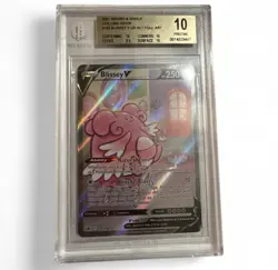 Pokemon Blissey V Sword and Shield Chilling Reign 183/198 Holo Full Art, BGS 10 - Image 1