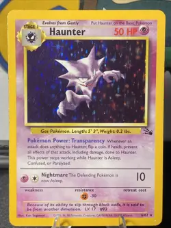 Pokemon TCG Haunter 6/62 Fossil Unlimited Holo Rare Vintage 1999 WOTC - Image 1