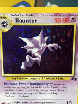 Pokemon TCG Haunter 6/62 Fossil Unlimited Holo Rare Vintage 1999 WOTC - Image 3
