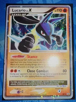 Pokemon TCG Lucario LV.X DP Black Star Promotional DP12 Holo Level Up - Image 1