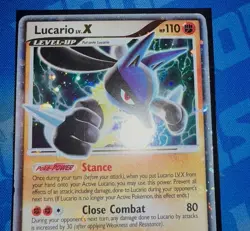 Pokemon TCG Lucario LV.X DP Black Star Promotional DP12 Holo Level Up - Image 2