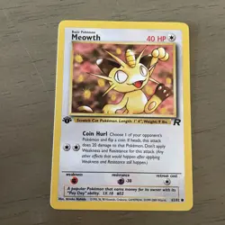 Pokemon MEOWTH 62/82 1st Edition Team Rocket - Near Mint 1X - Image 1