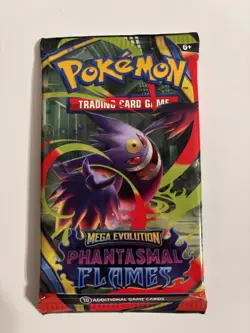 22.6g HEAVY Pokemon TCG: Mega Evo Phantasmal Flames Pack SEALED Gengar Art - Image 2