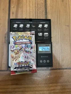 Pokemon Prismatic Evolutions Booster Pack -HEAVY 24.14g- *Possible Demi/God Pack - Image 1