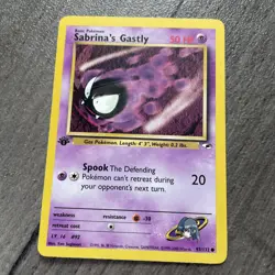 Pokemon 1st Edition Gym Heroes Set COMMON Sabrina's Gastly 93/132 - Near Mint - Image 1