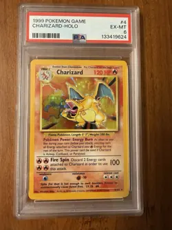 1999 POKEMON GAME #4 CHARIZARD-HOLO PSA 6 - Image 1