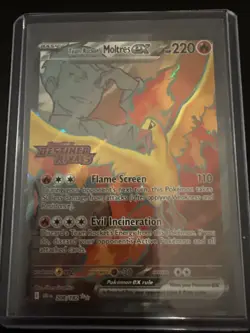 Pokemon Team Rockets Moltres EX Full Art 208/182 Destined Rival Stamped Promo - Image 1