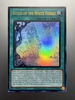 Yugioh - Witch of The White Forest Ultra Rare ALIN-EN058, Near Mint, 1st Edition - Image 1
