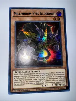 Yugioh Millenium-Eyes Illusionist LDS1-EN045 Ultra Rare 1st Ed GREEN NM - Image 1