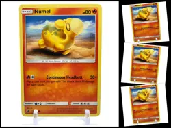 Pokemon Sun & Moon Crimson Invasion 13/111 Numel 4X Mint/NM 4 Cards Playset X4 - Image 1