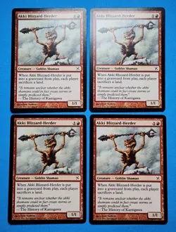 4x Akki Blizzard-Herder Betrayers of Kamigawa Mtg Card Creature Goblin Shaman 91 - Image 1