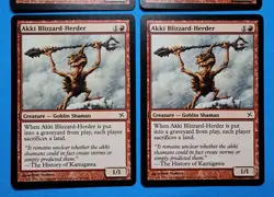 4x Akki Blizzard-Herder Betrayers of Kamigawa Mtg Card Creature Goblin Shaman 91 - Image 3