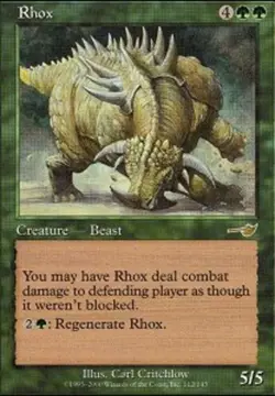 Rhox ~ Moderately Played Nemesis MTG Magic UltimateMTG Green Card - Image 1
