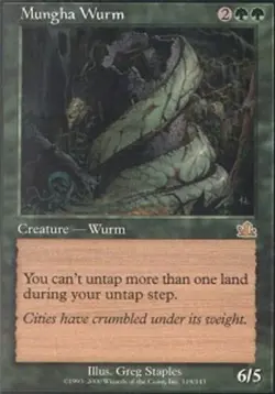 Mungha Wurm ~ Moderately Played Prophecy MTG Magic UltimateMTG Green Card - Image 1