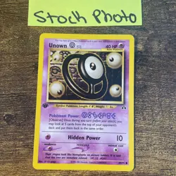NM (1st edition) Pokemon UNOWN O Card NEO DISCOVERY Set 69/75 READ DESCRITION - Image 1
