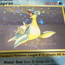 Pokemon TCG Lapras Fossil Holo Unlimited Rare Card 10/62 - Image 3