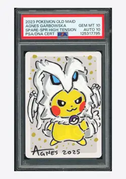 Pokemon PSA 10 AUTO 10 Spare Card Agnes Garbowska 2023 Old Maid Japanese #3 - Image 1