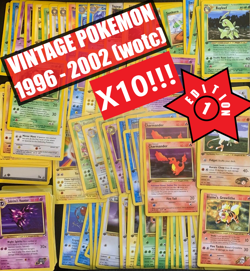 1st Edition x 10! ~ Old Pokemon Cards ~ 100% Vintage Pack - 1st EDITION ONLY! - Image 1