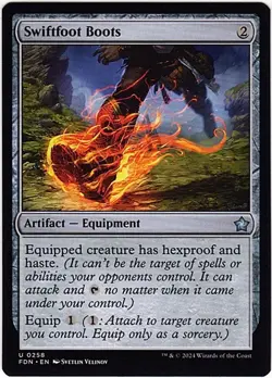 MTG Foundations Swiftfoot Boots (Uncommon) - Image 1