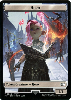 Hero (0005) / Treasure Double-Sided Token (Foil) - Final Fantasy - MTG - Image 1
