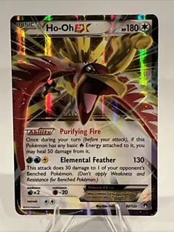 Pokemon TCG Ho-Oh-EX Breakpoint 92/122 Holo Rare Card - Image 1