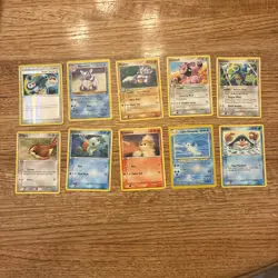 Pokemon Vintage Lot Of 10 Base Set 2 To Diamond And Pearl Reverse Holo - Image 1