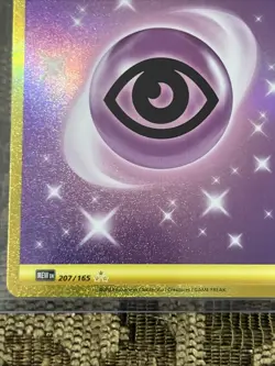 Pokemon Psychic Energy 207/165 MEW EN-151 Gold Hyper Rare Holo NM - Image 5