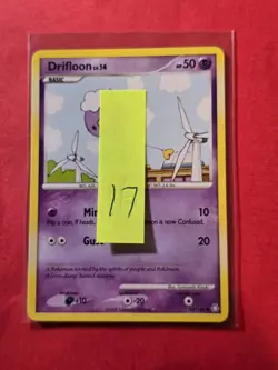 2008 Pokemon Diamond and Pearl Legends Awakened #92 Drifloon, C, NF/H, cd17 - Image 3