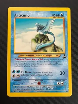 Pokemon TCG Articuno 48/53 WOTC Black Star Promo Vintage LP - Image 1