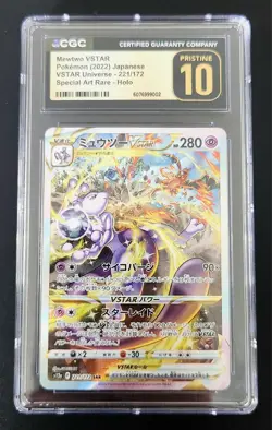 ✨✨ CGC 10 Pristine Mewtwo Vstar SAR 221/172 Pokemon Vstar Universe Japanese Tcg - Image 1