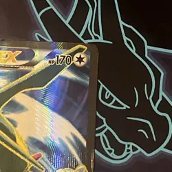 Pokemon XY Roaring Skies Rayquaza EX 104/108 Full Art Ultra Rare DAMAGED - Image 5