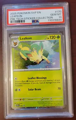 PSA 10 GEM MINT 2025 POKEMON SVP EN-SV BLACK STAR PROMO #170 LEAFEON PSA 10 #170 - Image 1