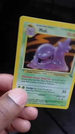 1999 Pokemon TCG Muk 13/62 Fossil Holo - Image 2