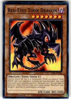 Red Eyes Toon Dragon - LDS1-EN066 - Common - 1st Edition Yugioh NM - Image 1