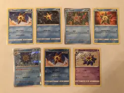 Lot Of 7 Staryu and Starmie Pokemon Cards - Image 1