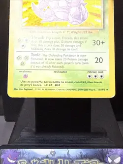 Pokemon Card Nidoking 11/102 Base Set Rare Holo WOTC 4TH PRINT Played 3 - Image 3