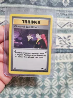 Giovanni's Last Resort - 105/132 - Pokemon Gym Challenge Unlimited Rare Card LP - Image 1