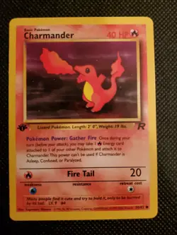 Charmander FIRST EDITION Pokemon Card Team Rocket 50/82 - Image 1