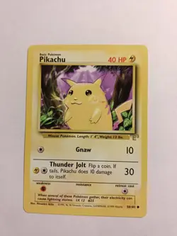 Pikachu E3 Stamped Pokemon Card Base Set 58/102 Yellow Cheeks 1999 - 40 HP - Image 1