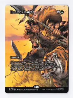 Hunter's Insight (Borderless) 0035 (M) MTG Marvel Universe Eternal-Legal (MAR) - Image 1