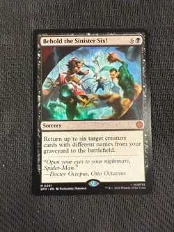 Behold the Sinister Six! SPM 0051 Mythic Magic the Gathering Marvel's Spider-Man - Image 1