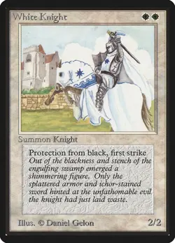 MTG White Knight Beta Magic the Gathering - Image 1