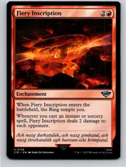 Magic the Gathering Fiery Inscription The Lord of the Rings MTG Free Shipping - Image 1