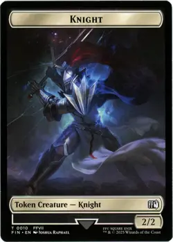 Hero (0002) / Knight Double-Sided Token (Foil) - Final Fantasy - MTG - Image 2
